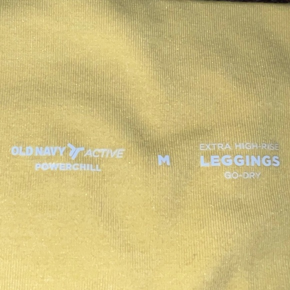 Old Navy Active NWOT Powerchill Extra High-Rise Leggings -  Yellow - Medium - Picture 5 of 8